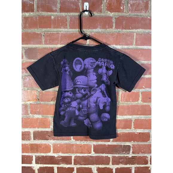 Vintage Y2k Super Mario Shirt Print Unisex Kids Medium (6-8) Thessh Front Back - Picture 4 of 5